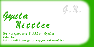 gyula mittler business card